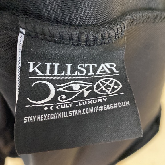 Killstar We Are the Weirdos FANG Black Velvet Moon Mini Dress - Picture 6 of 7